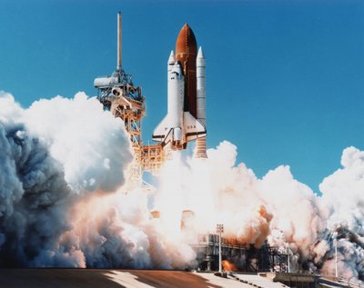Launch of Space Shuttle Columbia from Kennedy Space Center, Florida, 4 April 1997 by National Aeronautics and Space Administration National Aeronautics and Space Administration